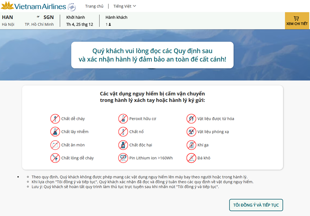 Hướng dẫn làm thủ tục trên website 4.